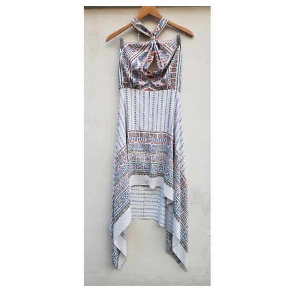 5/$100 SALE -BCBGMaxAzria Danela Light Blue Handkerchief Dress - Picture 3 of 6